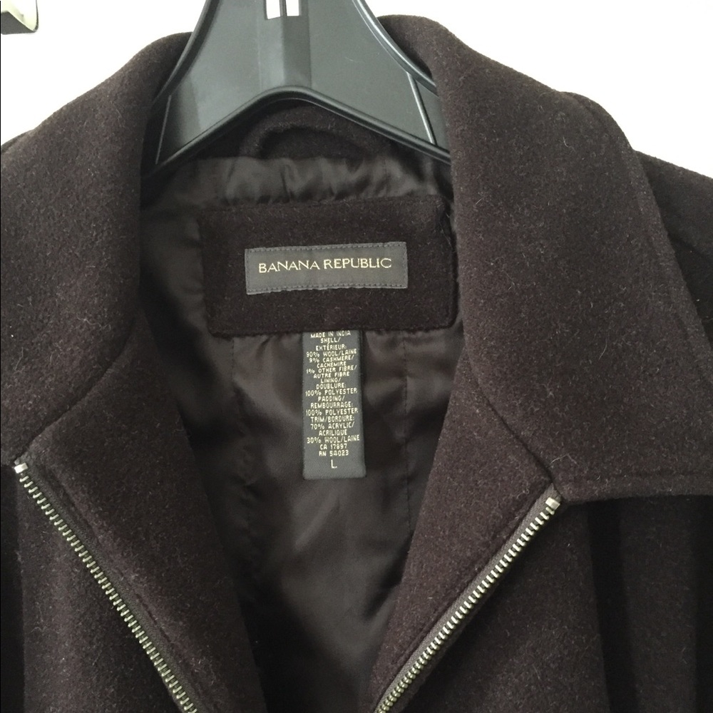 Men’s brown wool bomber jacket by Banana Republic